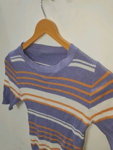 Striped Knit Crop Top