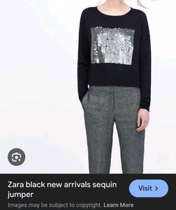 Zara  sequin Sweatshirt