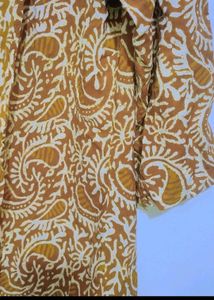 Musturd Printed Shrug For 32 Bust