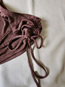 H&amp;M One Shoulder Drawstring Top