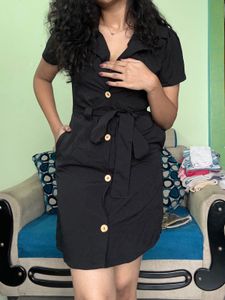 Black Classic Mini Dress Formal wear🖤❤️‍🔥