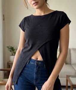 Beautiful Cutout Black Tee