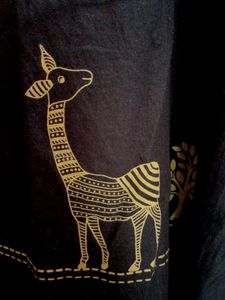 Black Kurti  With 3/4 Sleeves