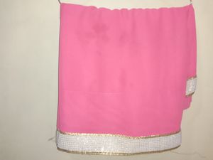 Pearl Less Pink Sarre With Blouse