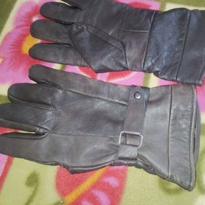Leather Hand Gloves For Man