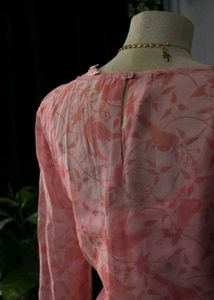 Pink Aline Printed Kurtha