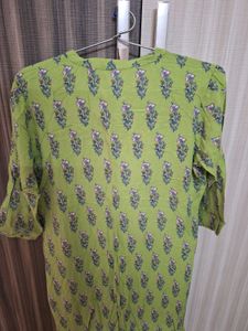 Green Printed Kurta