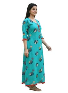 Floral Print Ethnic Kurta Dress