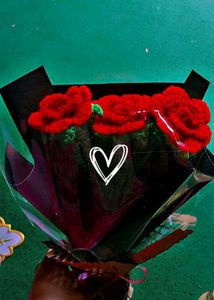 Crochet Rose  Flower Bouquet