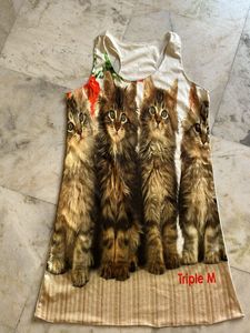 Girls Cute Cats Sleeveless Tshirt