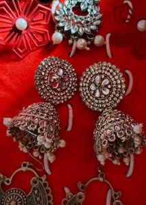 Traditional Earrings Combo With Western Eatings