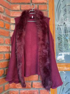 Faux Fur Trim Vest