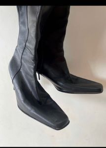 ZARA Black Leather Boots