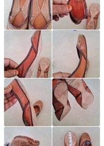 Embroidered Leather Khussa Shoes Jaipuri Juti
