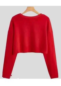 Red &#39;Love&#39; Crop Top
