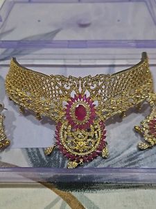 Ruby &amp; Gold Jewelry Set