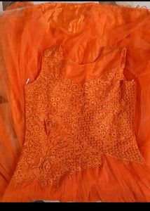 Orange Tulle Dress