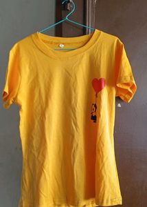 ✨Cotton Yellow T-Shirt For Girls–Soft& EverydayUse