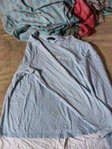 Blue Long Sleeve Top