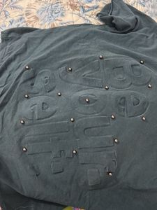 Green Embellished Hoodie