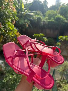 Pink Strappy Flats