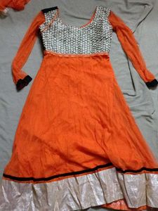 orange kurta set