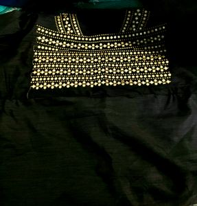 Black Net Saree