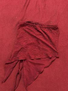 Maroon Tie-Up Crop Top