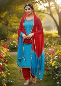 sky blue dress material