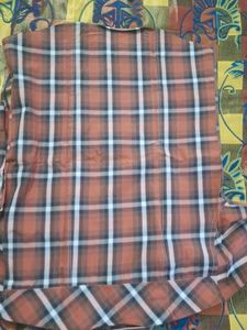 Full Stylish Shirt 44 Size Brown Check