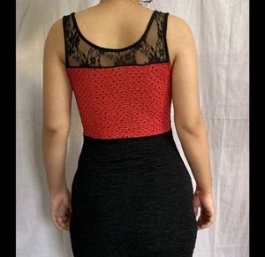 Red &amp; Black very stretchable bodycon Dres