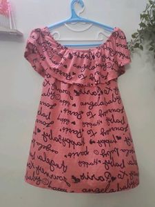 Peach Off Shoulder Top