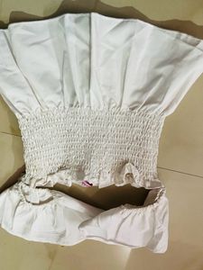 Beautiful Off Shoulder White Col Top
