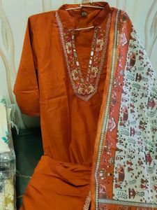Elegant Orange Kurta Set