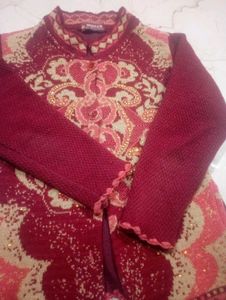 Beautiful stone embriodered designer sweater