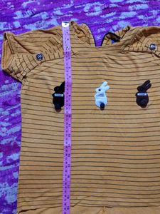 Bunny Applique Striped Top