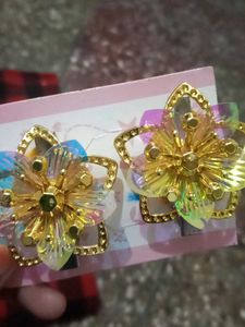 Floral Hair Clips - One Pair