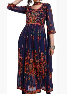 Georgette Embroidered Anarkali and Dupatta Set