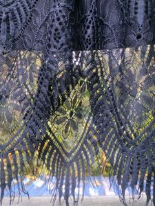 Elegant Black Lace Midi Skirt