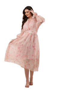 Floral Chiffon Midi Dress