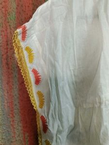 Boho White Tunic Top