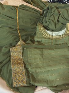 Elegant Green Sharara set,fit M to XL