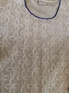 White Embroidered Kurta