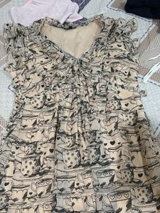 Cute Cup Print Dress