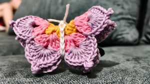 Butterfly Crochet Hair Tie