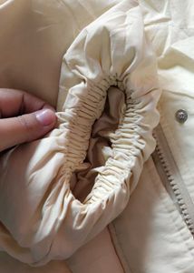 Cream Fluffy Puffer Jacket (New Condition)
