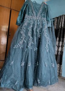 Elegant Blue Ethnic Gown