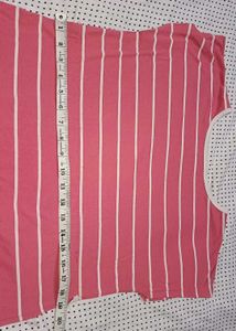 Pink Striped Midi Dress