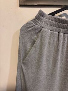 Ribbed straight pants