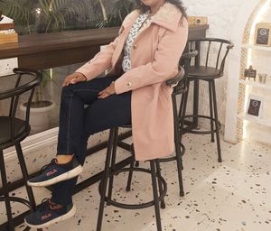 Beautiful Peach Colour Long Coat
